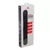 Predlžovacia zásuvka MACLEAN MCE395 B — 5 zásuviek, 3×USB, 110–240V AC, 2,1A USB, 2500W, 1,5 m kábel, čierna
