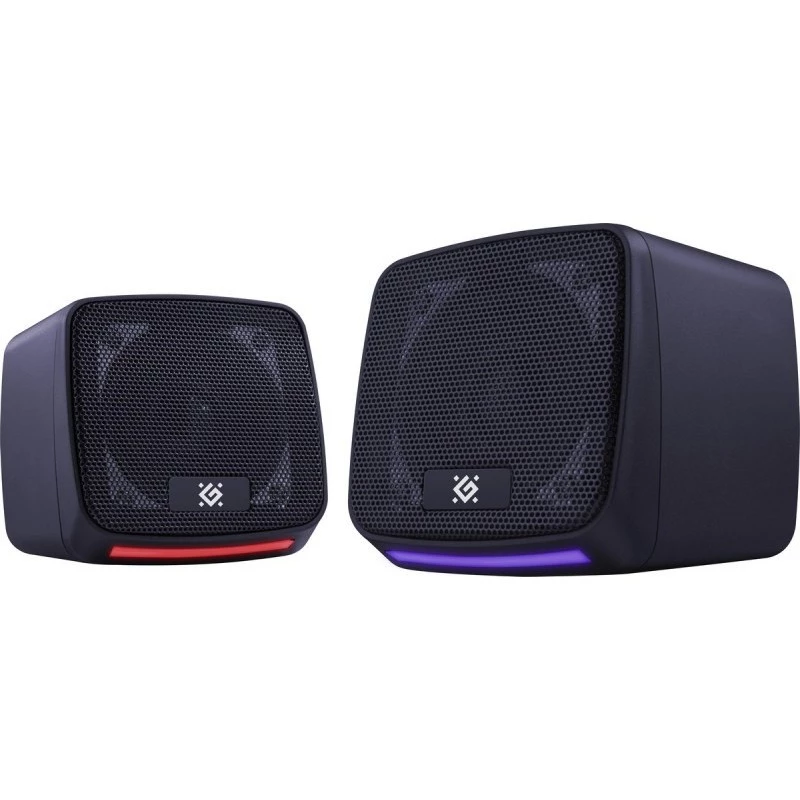 Defender J3 2.0 počítačové reproduktory, 6 W, LED, napájanie cez USB, AUX, 90–20000 Hz, čierne