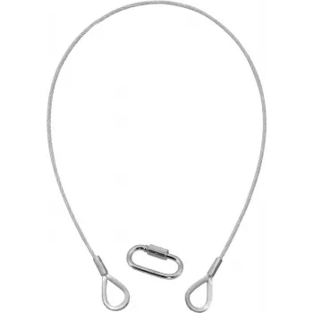 EUROLITE bezpečnostné lano A 3x600mm do 5kg, strieborné (58010310)