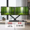 Maclean 2 držiak monitora, plynová pružina, 17-32, 2-10 kg, čierny, MC-134