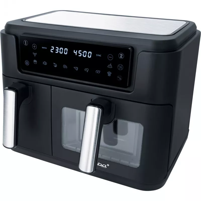 Dual teplovzdušná fritéza HF 9500 DUO (čierna, 2 400 wattov, 2 koše 6 L + 3,5 L)