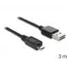 USB kábel DeLOCK EASY-USB 2.0-A - USB 2.0 Micro-B 3 m