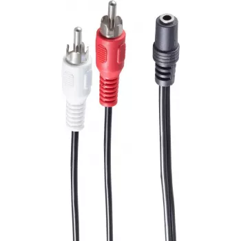 Audio kábel ShiverPeaks BS30852 1,5 m 3,5 mm 2xRCA čierny