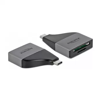 Čítačka kariet DeLOCK 64117 USB 3.2 Gen 1 Type-C sivá