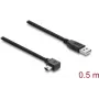 Kábel USB-A na Mini-USB-B DELOCK 81650 – USB 2.0, 2 m, čierny