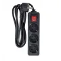 Predlžovací napájací kábel Microconnect MC-GRU0035BS 5m 3 AC zásuvky interiér čierny
