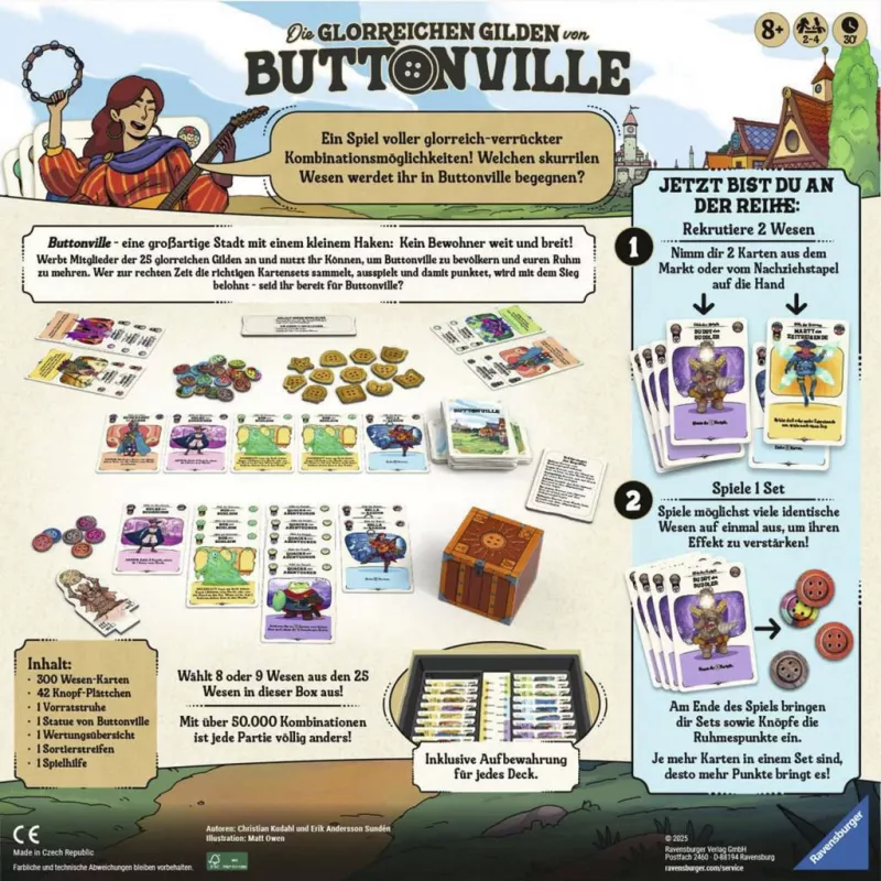 The Glorious Guilds of Buttonville, kartová hra