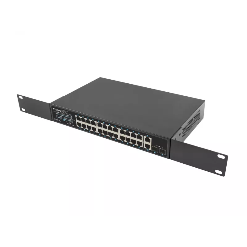 Neřízený switch LANBERG RSGE-24P-2GE-2S-360 s 24 RJ-45 Ethernet portmi