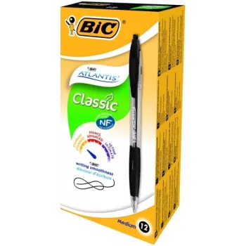 BIC guľôčkové pero ATLANTIS REFRSH 1,0 mm čierne, balenie 12 ks 136717