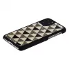 Puzdro na telefón iKins pre iPhone 11 Pro – čierny dizajn pyramíd
