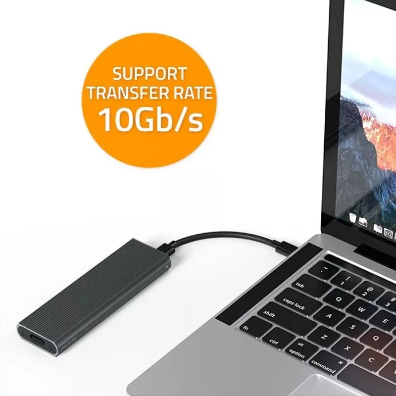 M.2 NVMe SSD puzdro QOLTEC 52630 – USB 3.1 Gen2 10Gb/s, pre M.2 NVMe disky