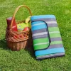 Pikniková deka PROMIS KP200PZ, zelené pruhy, 200 x 150 cm