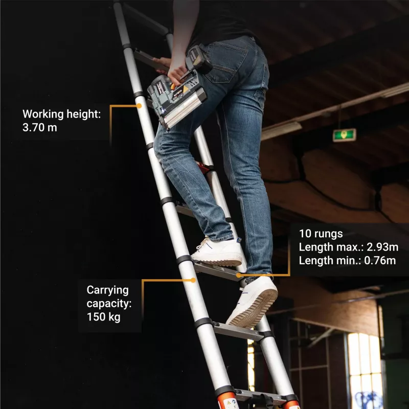 Teleskopický rebrík Batavia B.V. Giraffe AIR 2,93 m – kompaktný výsuvný rebrík