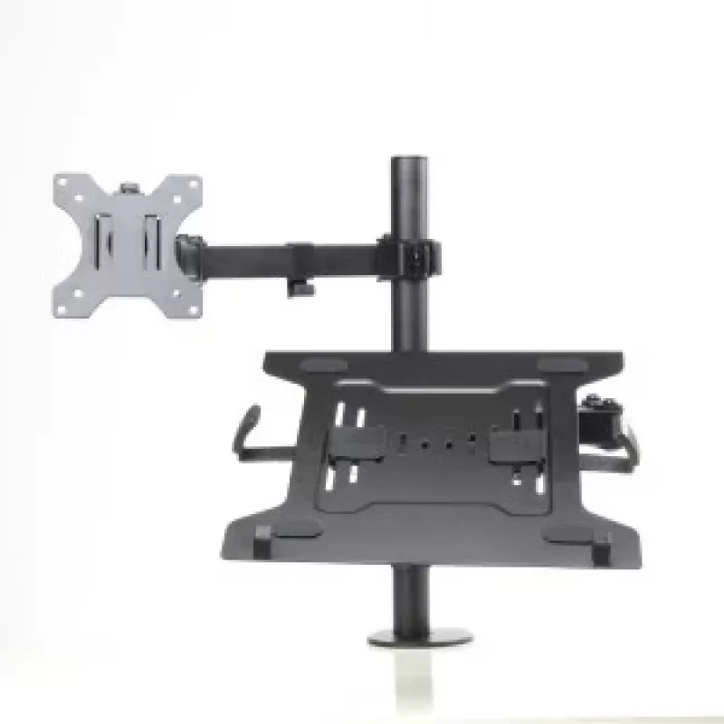 Stolový držiak ART L-24 pre LED/LCD monitor 13-32" + notebook 10-15,6", VESA 75x75/100x100, čierny