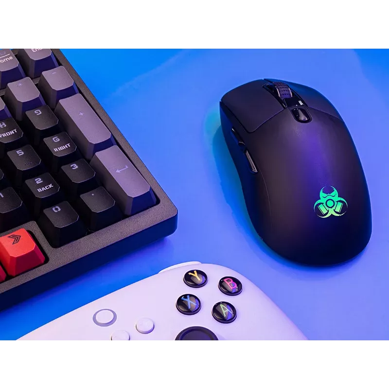 Tracer GameZone Thor RGB bezdrôtová herná myš, 2,4 GHz + Bluetooth, 10000 DPI, čierna