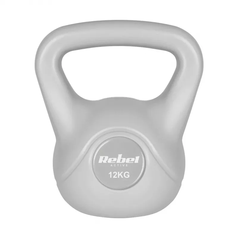 REBEL ACTIVE Kettlebell bituminózna sivá 12 kg