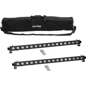 EUROLITE Sada 2x LED PIX-16 QCL Light Bars s mäkkou taškou