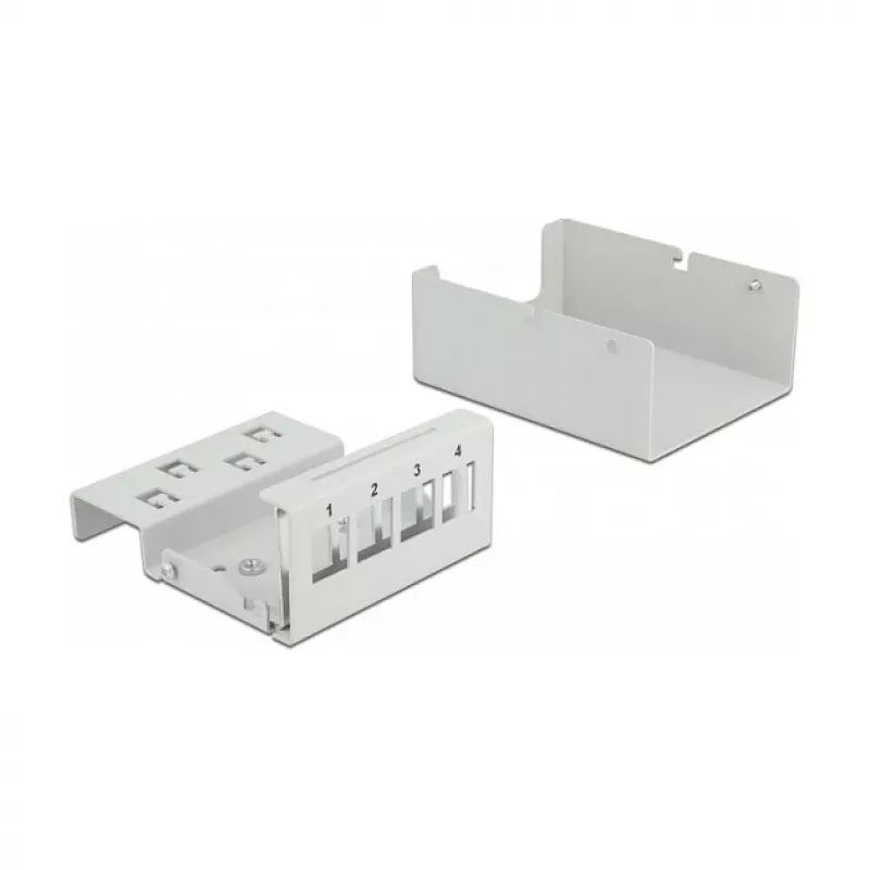 Keystone patch panel DeLOCK 43407 4 porty sivý