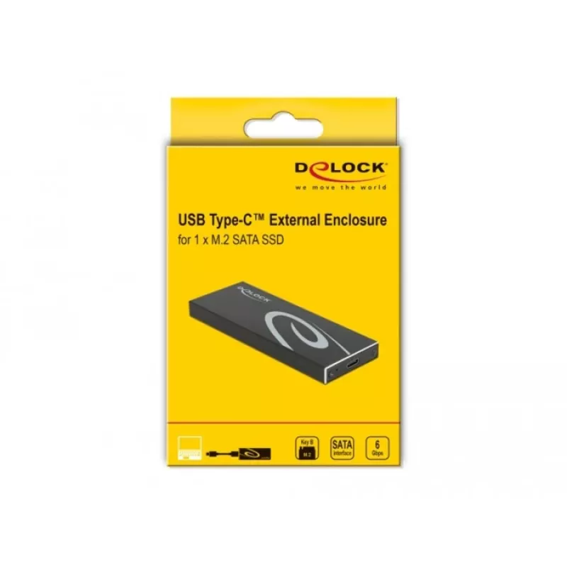 Puzdro na SSD DeLOCK 42003 externé puzdro pre M.2 SATA SSD s USB Type-C