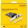 Delock PCI Express x1 karta na 2 x RJ45 Gigabit LAN RTL8111 (88615)