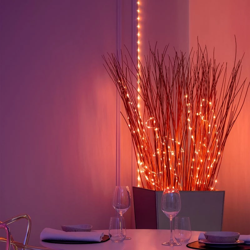 LED girlanda Twinkly TWD200STP-TEU viacfarebný vnútorný pás, rozostup 5 cm, IP20, priehľadný kábel