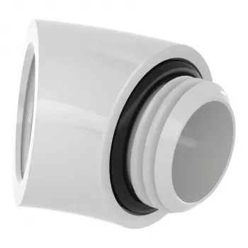 Zahnutý adaptér 45° Barrow TDWT45-V2 W – G1/4 vonkajší závit na G1/4 vnútorný závit, biely