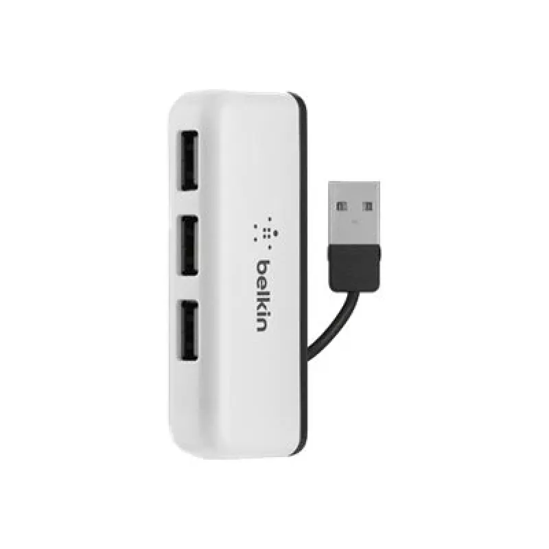 Belkin USB 2.0 4-portový cestovný hub, strieborný, F4U021bt