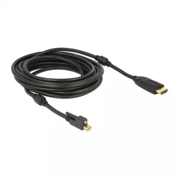 Video kábel adaptér DeLOCK 83732 Mini DisplayPort na HDMI 5 m čierny