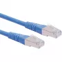 Sieťový kábel ROLINE S/FTP (PiMF) patch kábel RJ-45 Cat.6 10,0 m modrý