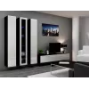 Cama obývacia zostava VIGO 2 čierna/biela lesk