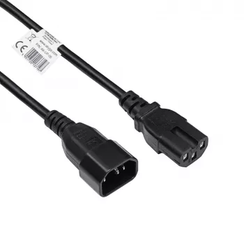 Akyga AK-UP-06 serverový napájací kábel IEC C14 na C15, 1,8 m, čierny