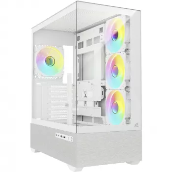 Sharkoon AK7 ARGB ATX počítačová skriňa biela