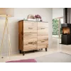 Cama komoda LOTTA 110 4D wotan dub + matná čierna