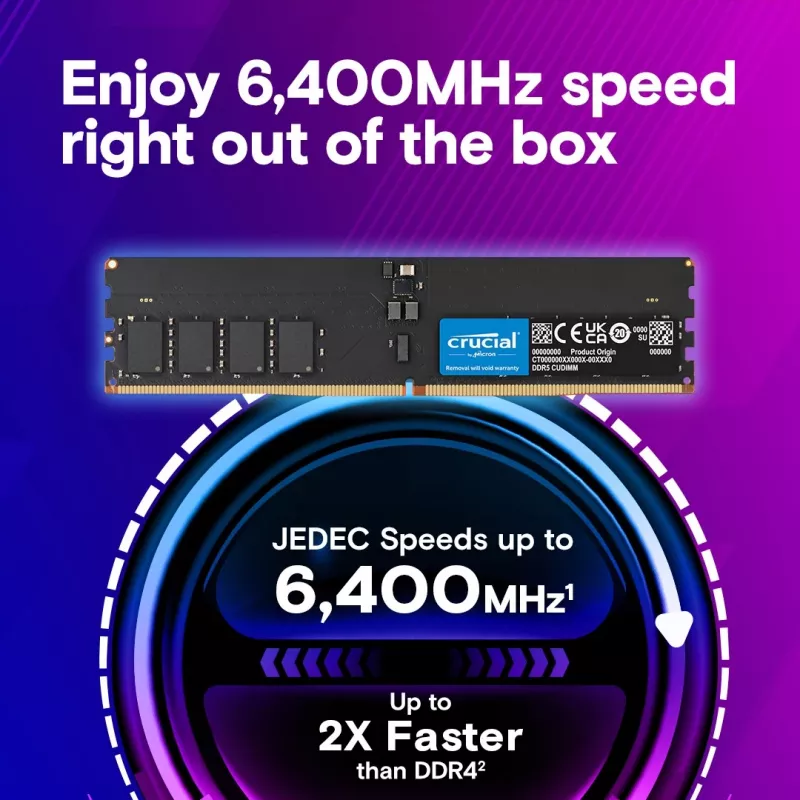 Pamäť DDR5 64GB/6400 (2*32GB) CL52 CUDIMM