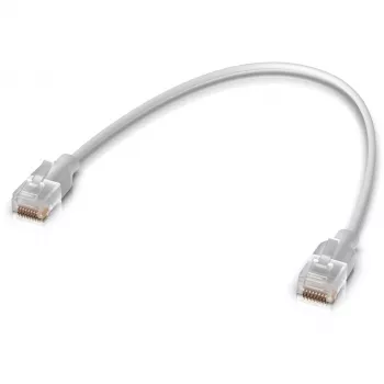 Ubiquiti UACC-Cable-Patch-EL-0.15M-W sieťový kábel Translucent, biela Cat6