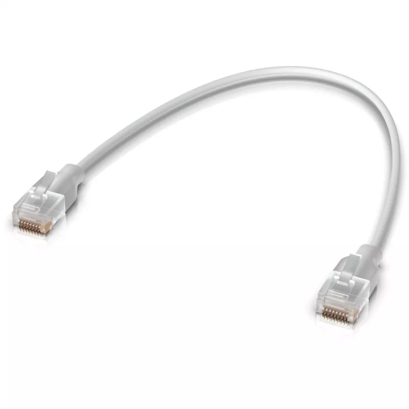 Ubiquiti UACC-Cable-Patch-EL-0.15M-W sieťový kábel Translucent, biely Cat6
