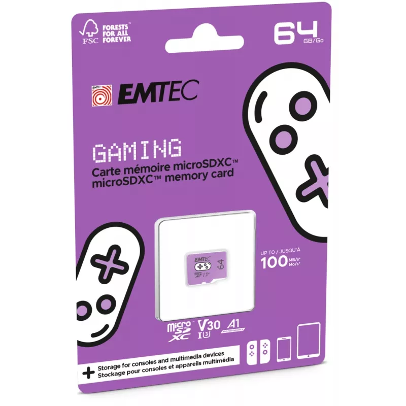 Pamäťová karta Emtec 64 GB MicroSDXC UHS-I ECMSDM64GXCU3G