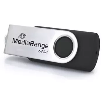 USB flash disk MediaRange MR1953 64 GB USB Type-C 3.2 Gen 1 (3.1 Gen 1) otočný, čierny/strieborný
