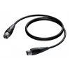 XLR samec na XLR samica kábel Procab 10 m — symetrické audio prepojenie, Procab 1KPCL114
