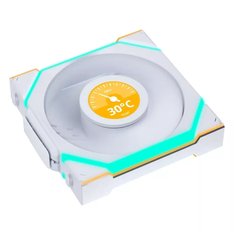 Lian Li UNI FAN SL-INF Wireless ventilátor do skrinky, ARGB, PWM, 120 mm, balenie 3 ks s ovládačom, biely