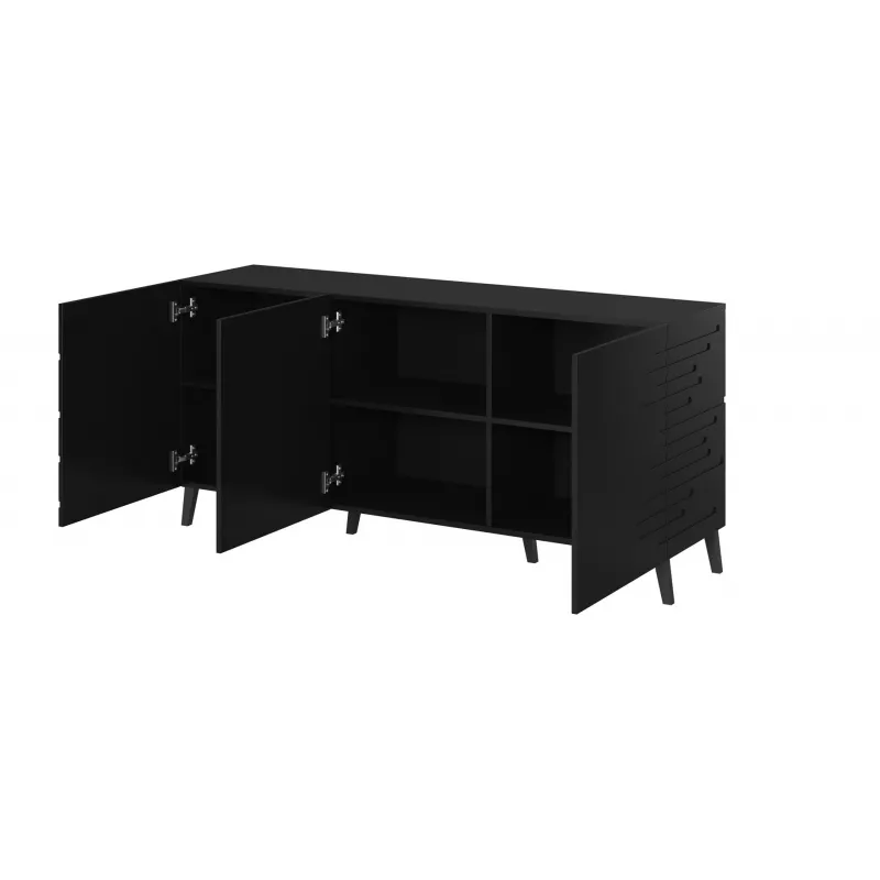 Cama Meble NOVA komoda 155x40x72 cm, čierna matná