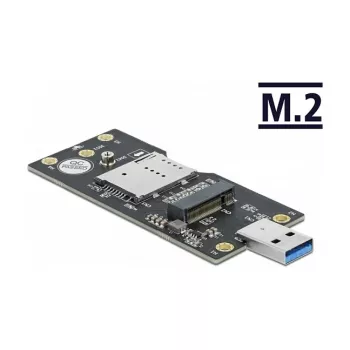 Delock 63166 USB 3.0 Type-A na M.2 Key B konvertor so SIM slotom