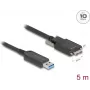 Aktívny optický kábel DeLOCK 83211 USB Type-A konektor samec na Micro-B konektor samec 5 m 10 Gbit/s