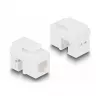 DeLOCK Keystone LSA sada RJ45 RJ11 Cat.6 čierna držiak so sponou