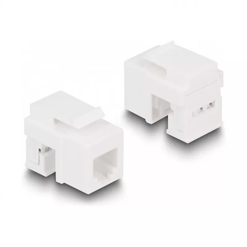 DeLOCK Keystone LSA sada RJ45 RJ11 Cat.6 čierna držiak so sponou