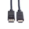 ROLINE - adaptérový kábel - DisplayPort samec na HDMI samec - 4.5 m - tienený - čierny (11.04.5783)