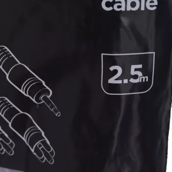 Gembird 2,5 m, 3,5 mm/2xRCA, M/M audio kábel čierna, červená, biela