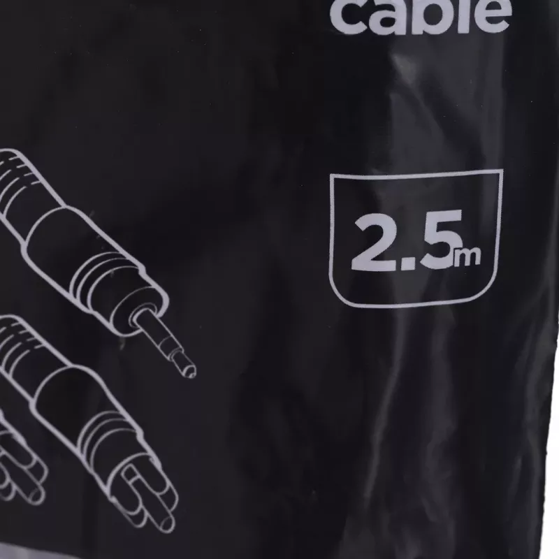 Gembird 2,5 m, 3,5 mm/2xRCA, M/M audio kábel čierna, červená, biela
