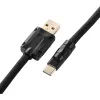 Sharkoon SGK50 Aviator špirálový kábel pre SKILLER SGK50, USB-A na USB-C, 1,85 m, titánový/čierny