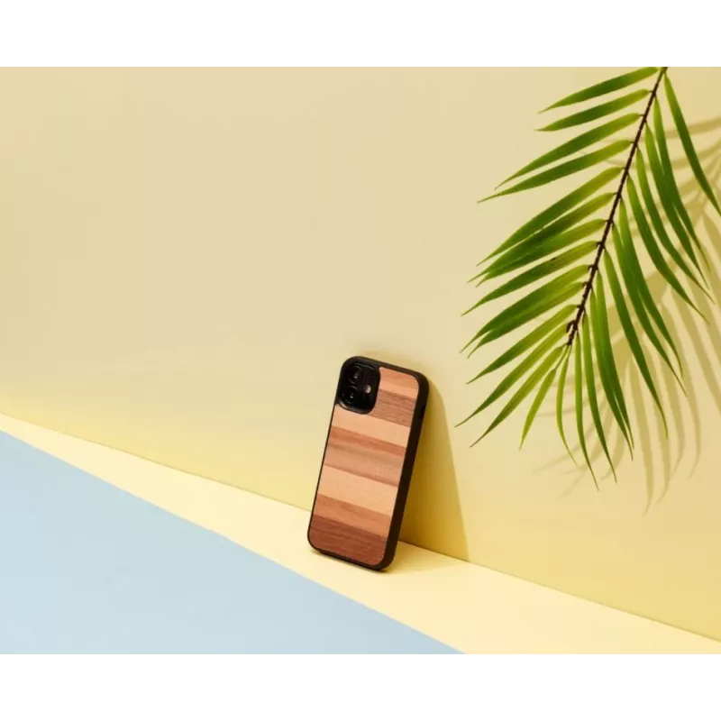 Ochranné puzdro na smartphone Man and Wood pre iPhone 12 mini – čierna